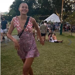 NWT VRG GRL Postcards From Venice Bias Cut Floral Mini Dress